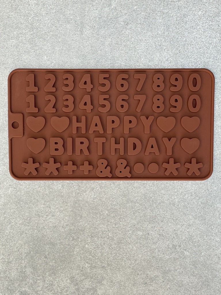 Molde de letras y numeros pequeño (HAPPY BIRTHDAY)