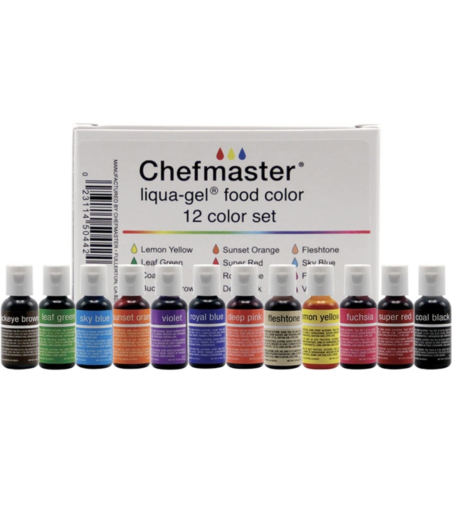 Colorantes en gel chefmaster 0,7oz (20 gr) c/u