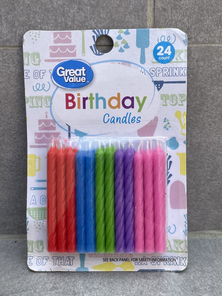 Velas colores intensos 24 unidades