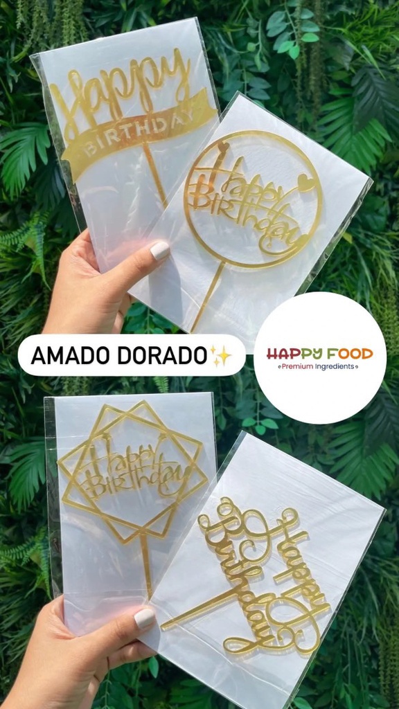 Toppers de acrilico surtidos
