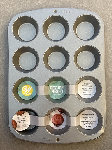 Molde de cupcakes 12 cavidades antiadherente wilton