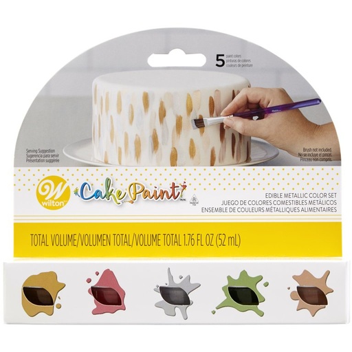Colorantes metalicos set de 5 unidades wilton