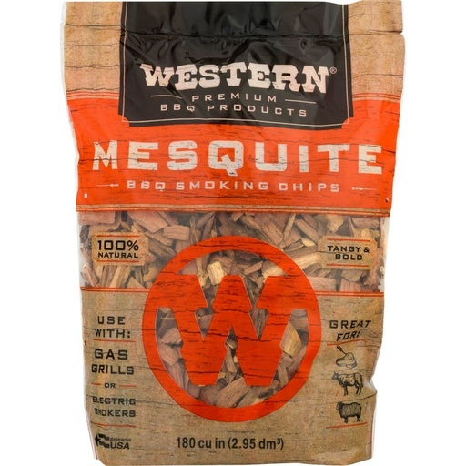 CHIPS DE MADERA DE MESQUITE PARA AHUMAR 1.1KG WESTERN
