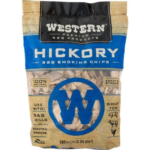 CHIPS DE MADERA DE HICKORY PARA AHUMAR 1.1 KG WESTERN